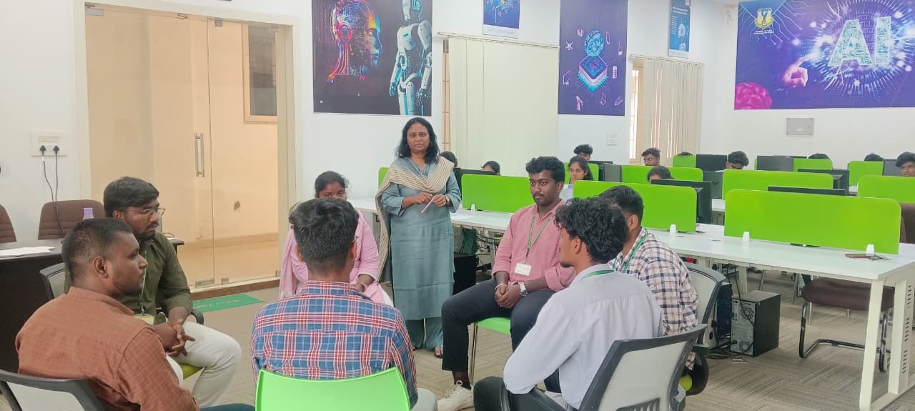 Students participate in a mock Group Discussion