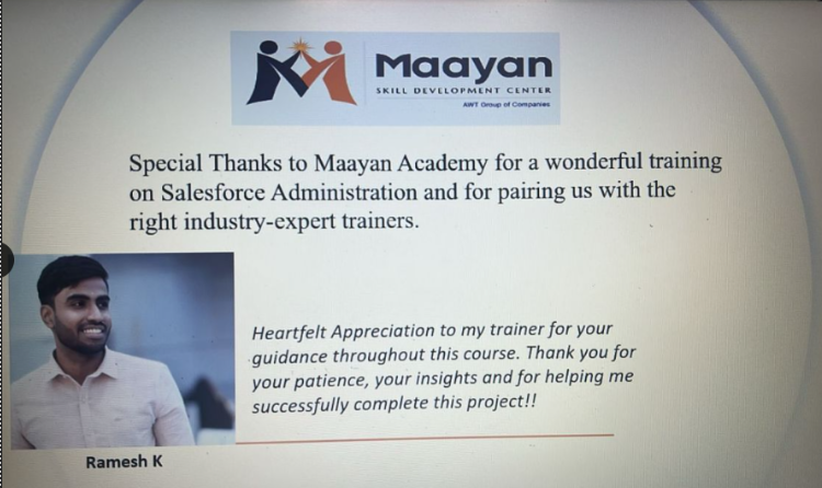Feedback about Maayan and the trainer